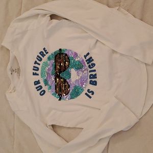 Our future is bright flippy shirt